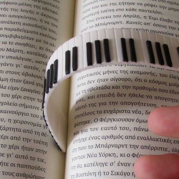 NWT Piano Bookmark - Black & White - 5in - Picture 6 of 7